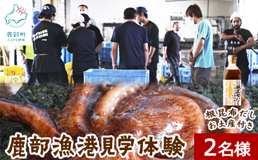 【お土産付き】鹿部漁港見学体験 2名様分 根昆布だし お土