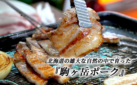 『定期便』北海道 駒ヶ岳ポーク 豚バラ1.2kg（400g×3）焼肉など用全2回＜酒仙合縁 百将＞ 豚肉 焼肉 バラ肉 北海道産 ふるさと納税 北海道 mr1-0341