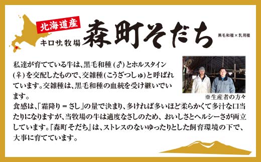 【8月発送】北海道森町産銘柄牛【キロサ牧場森町そだち】 切り落としミックス1kg mr1-0746-8