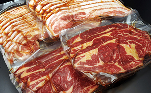 『定期便』老舗焼肉店の焼肉セット国産牛ロース600g道産豚バラ800g全3回 森町 牛肉 ロース 豚肉 バラ 焼肉 タレ 味付け 北海道牛 北海道産 セット ふるさと納税 北海道 mr1-0315