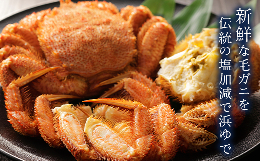 北海道・噴火湾産 冷凍ボイル毛ガニ 400g前後×4尾＜海鮮問屋　株式会社　瑞宝＞ かに カニ 蟹 ガニ がに 森町 ふるさと納税 北海道 毛蟹 毛かに 毛ガニ 毛カニ mr1-0950