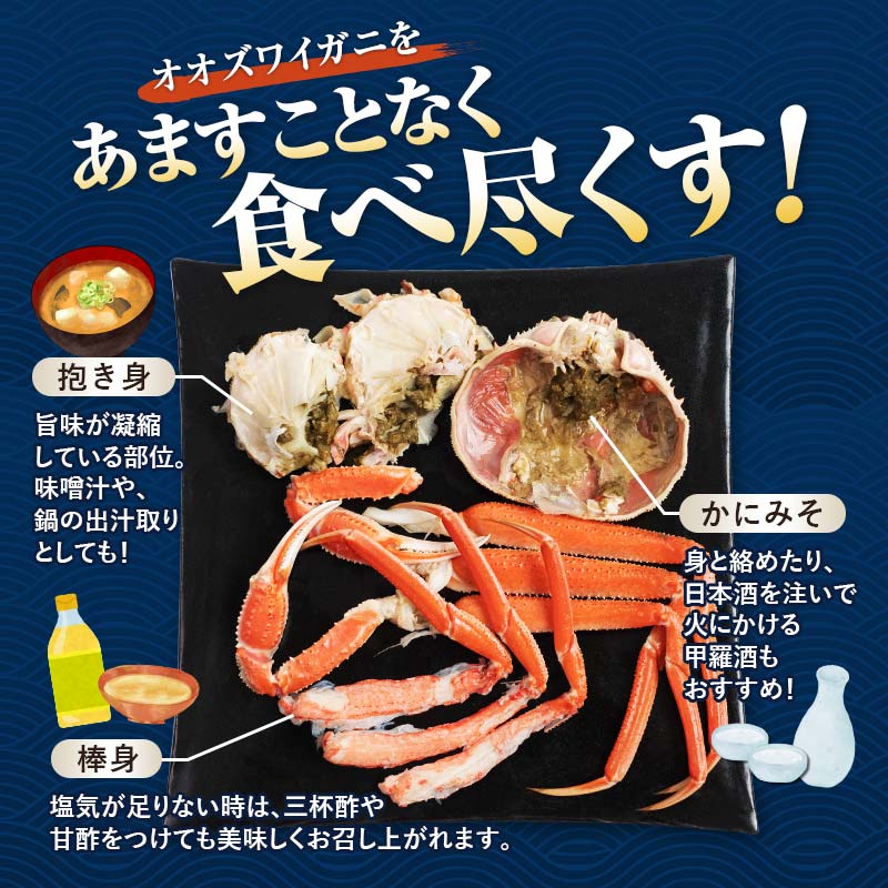 【訳あり】北海道噴火湾産 活オオズワイガニ 3.0kg ＜道産ネットミツハシ＞ かに カニ 蟹 ガニ がに 森町 ふるさと納税 北海道 ずわいがに mr1-0451-5