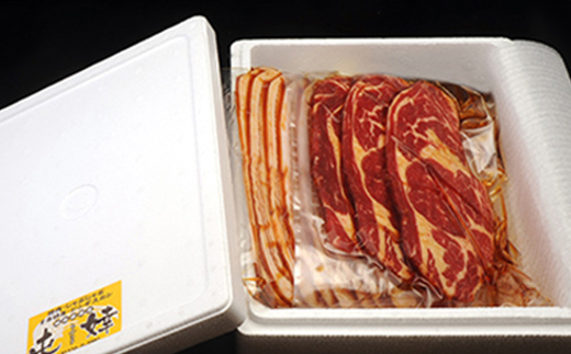 『定期便』老舗焼肉店の焼肉セット国産牛ロース600g道産豚バラ800g全3回 森町 牛肉 ロース 豚肉 バラ 焼肉 タレ 味付け 北海道牛 北海道産 セット ふるさと納税 北海道 mr1-0315