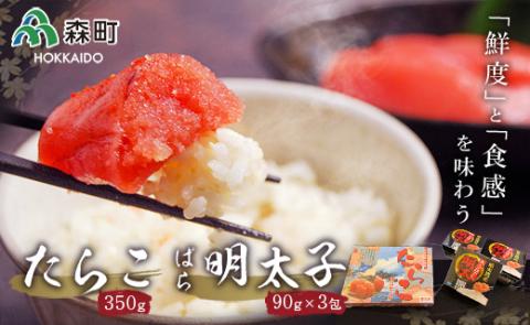 噴火湾の便り たらこ&バラ明太子セット＜カネキチ澤田水産＞ 魚卵 たらこ 明太子 森町 ふるさと納税 北海道 mr1-0054