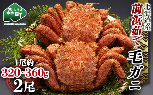 【12/27~12/31にお届け】北海道 毛ガニ 容量が選べる 前浜茹で毛がに 約320g～360g 2尾 かに カニ 蟹 ガニ がに 森町 毛蟹 毛かに 毛がに 毛カニ 毛ガニ mr1-1109
