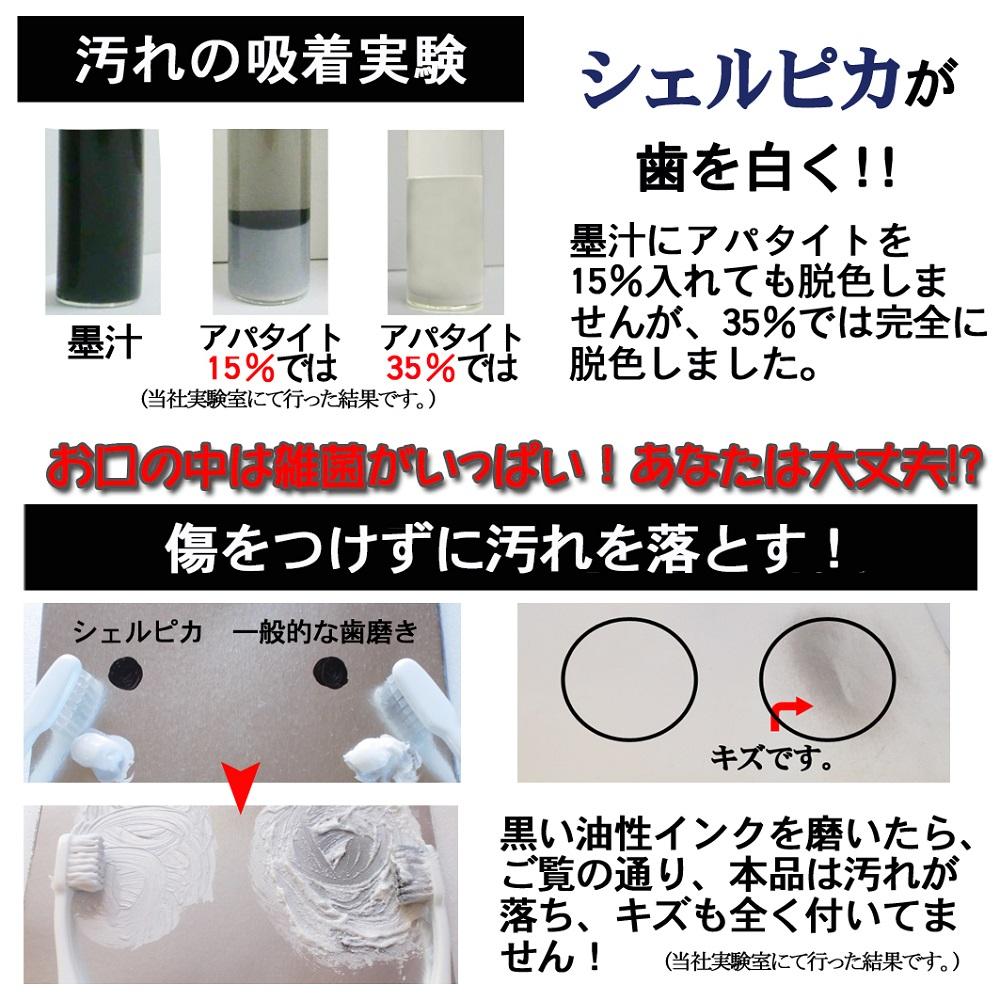 天然予防ハミガキ粉　シェルピカ80g×3本セット 【 歯磨き粉 ハミガキ粉 歯磨き 薬用ハミガキ オーラルケア 口臭予防 日用品 八雲町 北海道 】