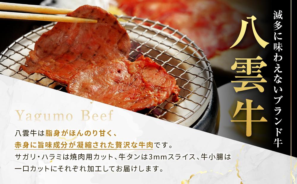 【北海道情報雑誌で紹介！】八雲牛 内臓セット（サガリ・ハラミ・牛タン・小腸）総重量600ｇ【 肉 お肉 にく 牛 牛肉 サガリ ハラミ 牛タン 小腸 焼き肉 焼肉 食品 グルメ お取り寄せ お取り寄せグルメ 人気 おすすめ  八雲町 北海道   】