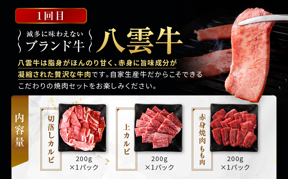 北海道情報雑誌で紹介！【2ヶ月定期便】八雲牛 焼肉・ステーキ堪能【 肉 お肉 にく 牛 牛肉 食品 グルメ お取り寄せ お取り寄せグルメ 人気 おすすめ  八雲町 北海道   】