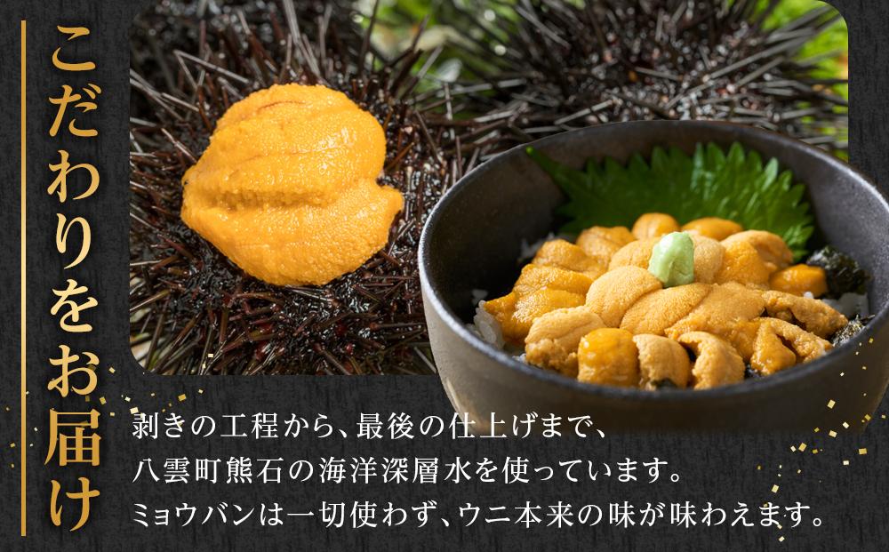 鮮度抜群！「門脇のウニ」北海道産 塩水生ウニ 5パック(1パック100g入り)  (2025年5月中旬発送開始予定)【 ウニ うに 雲丹 生ウニ 海産物 魚介 魚介類 食品 グルメ お取り寄せ お取り寄せグルメ 人気 おすすめ  八雲町 北海道   】