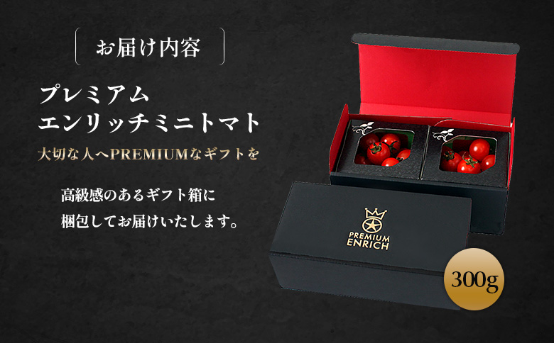 【先行予約】【高糖度11以上】PREMIUM ENRICH MINI TOMATO 300g（プレミアムエンリッチミニトマト）【070007】