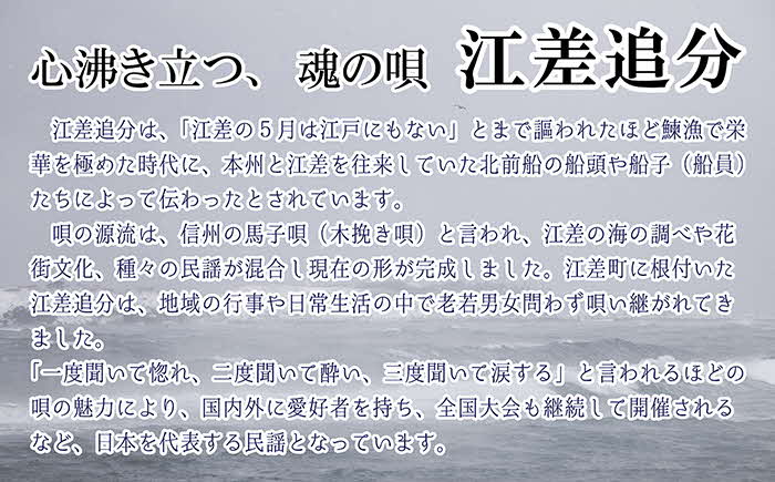 江差追分 ロゴTシャツ【Sサイズ】肌触りのよい綿100％　男女兼用　トップス　インナー　丸首　半袖　ティーシャツ　綿　4サイズ展開（S・M・L・XL）