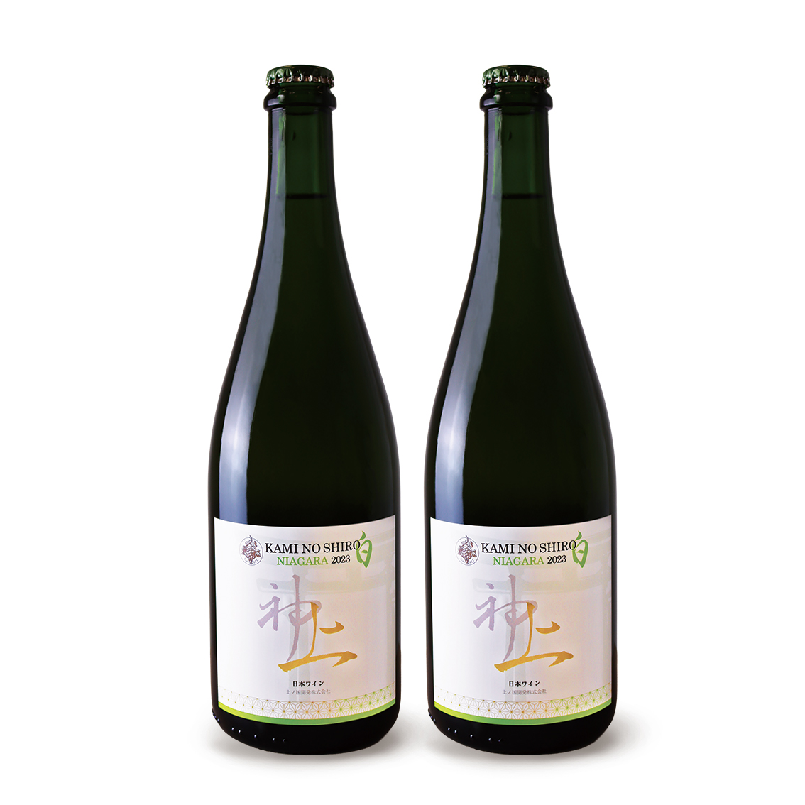 北海道 上ノ国ワイナリーの白ワイン「上の白ナイアガラ2023」　750ml×2本　ワイン　白ワイン　北海道ワイン　スパークリングワイン　家飲み　パーティー　プレゼント　高級　ディナー　お酒　果実酒