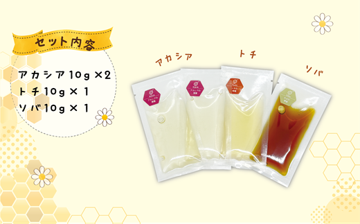 ＜おとべのはちみつ アソートセット1個＞天然 アカシア トチ そば蜜 セット