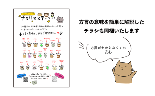 ＜ナマリマステ　5個＞ご当地マスキングテープ 北海道 乙部町 マステ カモ井加工紙 訛り 方言