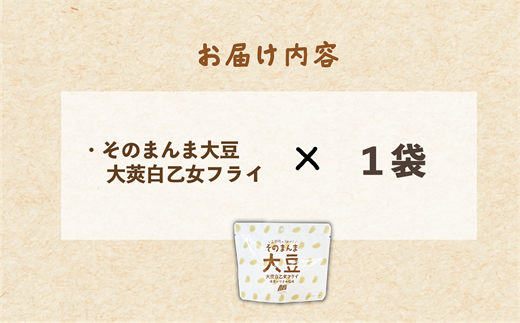 ＜大莢白乙女フライ 1個セット＞北海道 北海道産 大莢白乙女 大豆 フライ そのまんま そのまんまシリーズ