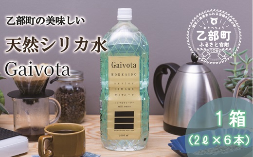＜Gaivota 1箱(2L×6本/箱)＞北のハイグレード食品 天然シリカ水 ミネラルウォーター 軟水