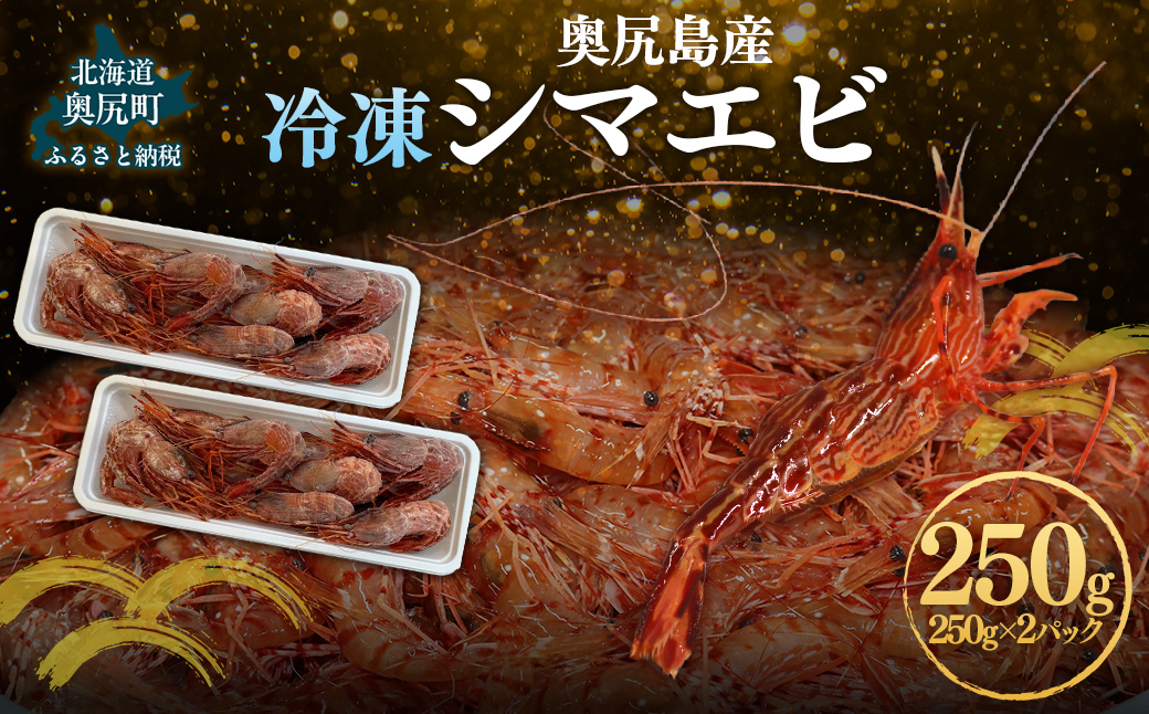 奥尻島産  冷凍縞エビ 250ｇ×2パック OKUJ004