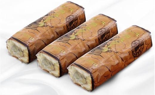 バタークリーム入りロールカステーラ3本 お菓子 菓子 食品 F21W-551