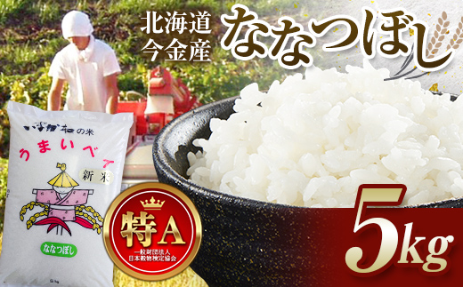 令和6年産 今金産 ななつぼし5kg 北海道 今金町産 米 白米 米俵 F21W-341