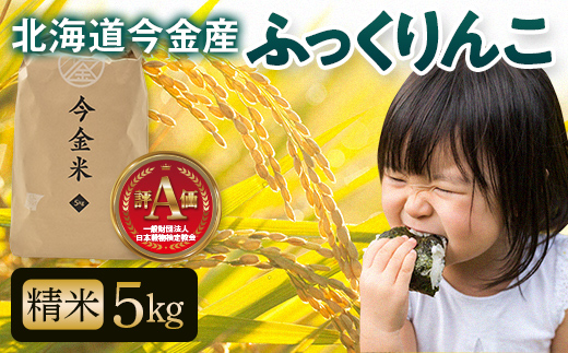 令和6年産 ふっくりんこ約5kg 北海道 今金米 米 白米 米俵 こめ おこめ F21W-404
