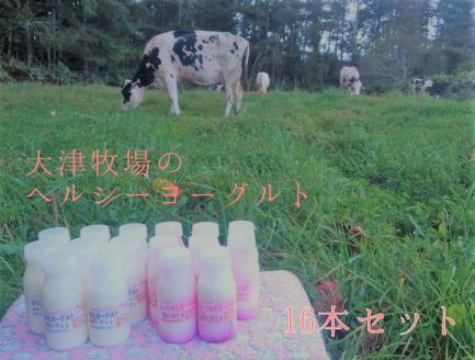 【大津牧場の搾りたてミルク使用】北海道産 のむヨーグルト ヘルシーセット 16本 プレーン無糖 ビーツ ダイエット 産地直送 牛乳 ヨーグルト せたな町 ふるさと納税