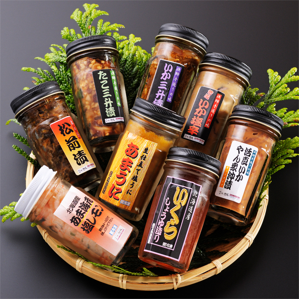 【北海道産生珍味詰め合わせ】船長の海鮮たまて箱C 8種詰め合わせ いくら醤油漬 松前漬 いか三升漬 いか塩辛 たこ三升漬 甘えび 活いか あまうに 冷凍 海鮮 せたな町 ふるさと納税