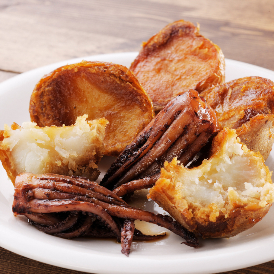 【北海道産じゃがいも使用】じゃがいか 5パックセット するめいか イカゲソ 冷凍 おつまみ 海鮮 野菜 せたな町 ふるさと納税