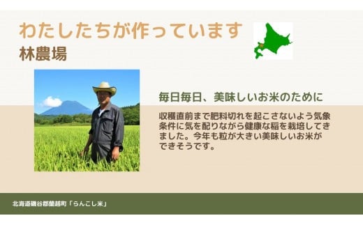 らんこし米（ななつぼし）5kg（林農場）