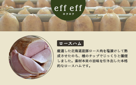 【北海道産豚肉使用】ロースハムとソーセージ Cセット＜ロースハム、ケーゼブルスト、ヴォーブルスト＞【2415401】