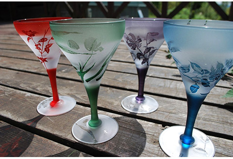 【ギフトラッピング可】がらすギャラリー童夢　オリオンワイングラス【11108】