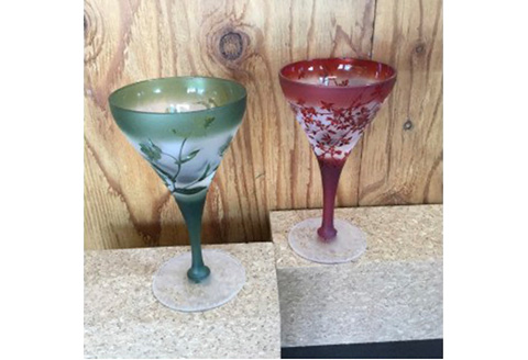 【ギフトラッピング可】がらすギャラリー童夢　オリオンワイングラス【11108】