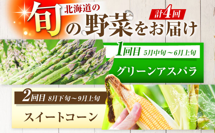 【2026年5月中旬以降順次発送】 【全4回定期便】 まっかり四季の恵みセット ミニセット (アスパラ・とうもろこし・じゃがいも・ゆり根）| 野菜 野菜セット アスパラガス とうもろこし コーン ゆり根 じゃがいも 北海道 | 道の駅 真狩フラワーセンター [BPAM046]
