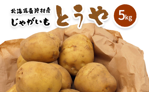 【新じゃが】太陽の光をたっぷりと浴びた　北海道真狩村産じゃがいも・とうや 5kg【2025年産】【0113701】