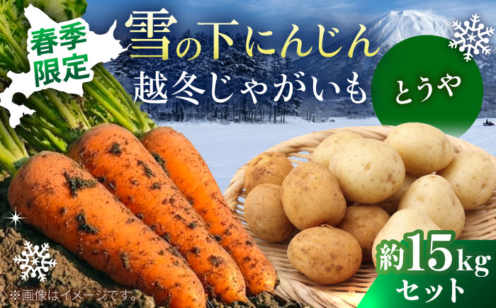 【2026年3月下旬以降順次発送】雪の下にんじんと越冬じゃがいもセット  計15kg（とうや）|  野菜セット 野菜 セット にんじん じゃがいも  |  道の駅 真狩フラワーセンター [BPAM038]