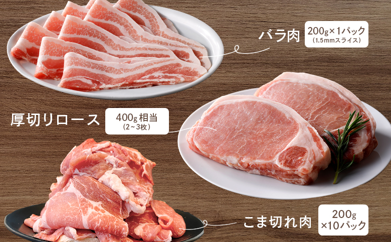 留寿都産　ルスツ羊蹄ぶた　『徳用』 ベストセット B 【2.6kg】【2202001】