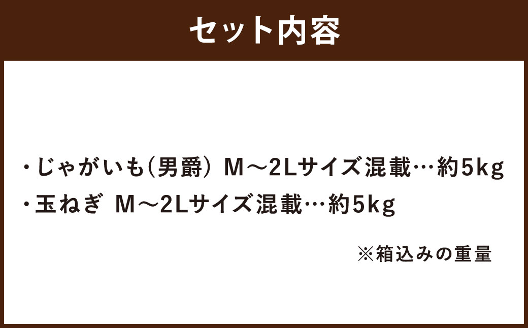 北海道産 じゃがいも 男爵 玉ねぎ セット M～2Lサイズ混載 各約5kg 合計約10kg 2箱 山田農場 ジャガイモ 芋 いも イモ 玉葱 タマネギ たまねぎ 国産 【2026年10月上旬-2027年1月上旬迄発送予定】