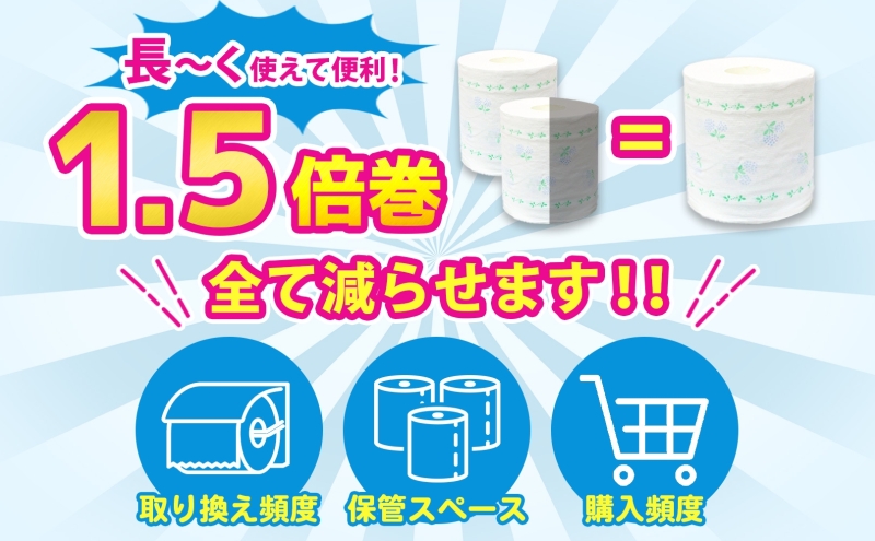 長持ち 1.5倍巻き 花いっぱい トイレットペーパー ダブル 45ｍ 計72ロール 全18種 花柄 プリント ハーブ 香り付き 日本製 まとめ買い 防災 常備品 ペーパー エコ 日用雑貨 消耗品 備蓄 送料無料 北海道 倶知安町