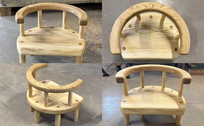 "Itsuki" 子供 椅子 チェア 背付き 木製 日本製 イス いす 子供用 キッズ 日用品 家具 インテリア ニセコ 北海道 倶知安町 Takumi Woodwork