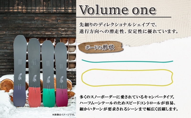 受注生産 スノーボード 板 Volume one 158cm B&W キャンバー 予約 オリジナル スノボ Island Snowboards ハンドメイド メンズ レディース スノボ板 手作り