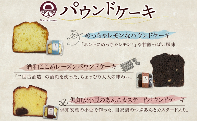 パウンドケーキ 詰め合わせ 6種 各2個 計12個 あんこ カスタード 酒粕 ココア レーズン 抹茶 黒豆 ホワイトチョコレート レモン 桜餡 バナナ スイーツ 焼き菓子 お菓子 おやつ デザート