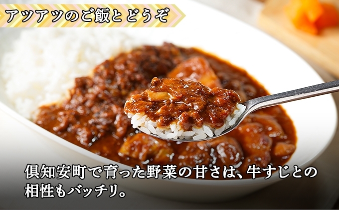無地熨斗 倶知安 牛すじカレー 中辛 計3個 北海道 レトルト食品 牛すじ 野菜 じゃがいも お取り寄せ グルメ スパイス おかず お肉 牛肉 加工食品 レトルト