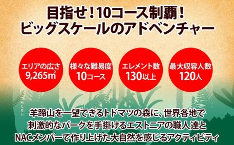 NACアドベンチャーパーク大人1日券ペアセット