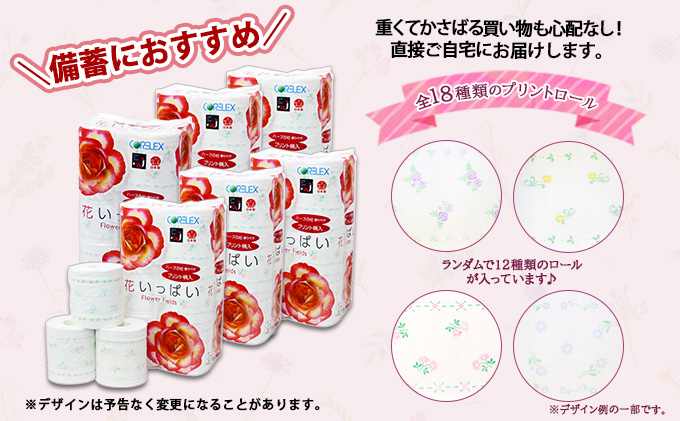定期便 2ヵ月毎 全6回 花いっぱい トイレットペーパー 30ｍ 9