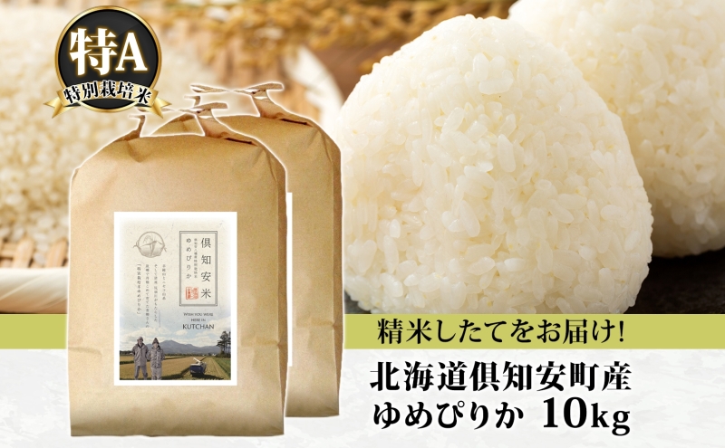 北海道 倶知安町産 ゆめぴりか 特別栽培米 精米 5kg×2袋 計10kg 米 特A 白米 お米 道産米 ブランド米 契約農家 ごはん 炊き立て ご飯 もちもち  国産 人気 お取り寄せ ギフト 贈り物 備蓄 保存 おまとめ買い ショクレン 送料無料 倶知安