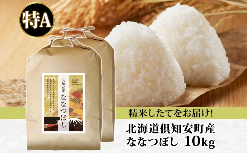 北海道 倶知安町産 ななつぼし 精米 5kg×2袋 計10kg 米 特A 白米 お米 道産米 ブランド米 契約農家 ごはん ご飯 あっさり ふわふわ 国産 人気 お取り寄せ ギフト 贈り物 備蓄 保存 おまとめ買い ショクレン 送料無料 倶知安