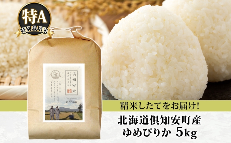 【2026年2月出荷】北海道 倶知安町産 ゆめぴりか 特別栽培米 精米 5kg 米 特A 白米 お米 道産米 ブランド米 契約農家 ごはん 炊き立て ご飯 もちもち  国産 人気 お取り寄せ ギフト 贈り物 備蓄 保存 おまとめ買い ショクレン