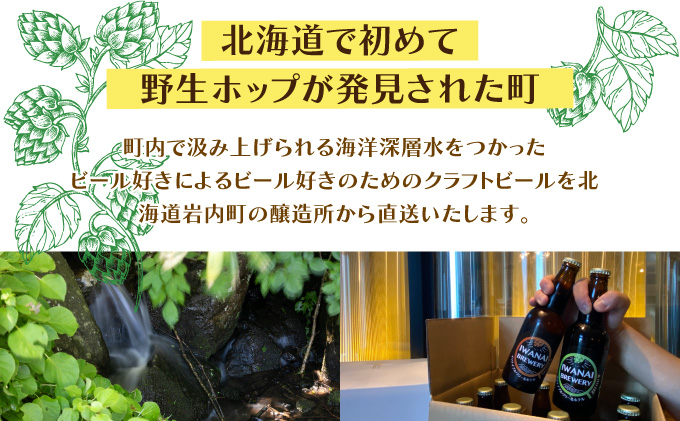 IWANAI BREWERY＆HOTEL クラフトビール 飲み比べ3本セット 地ビール ピルスナー IPA ペールエール スタウト 季節限定 瓶ビール お酒 F21H-473