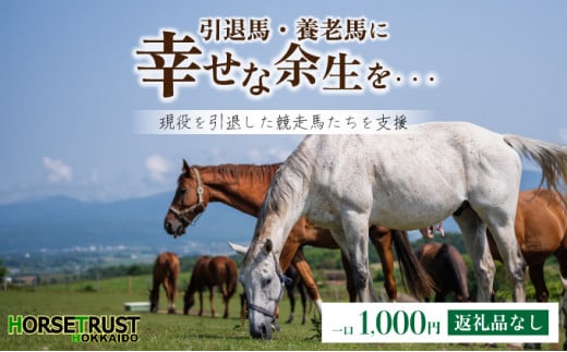 【引退競走馬 余生支援】北海道 岩内町 ホーストラスト北海道支援 1000円コース 引退馬 F21H-569 1,000円