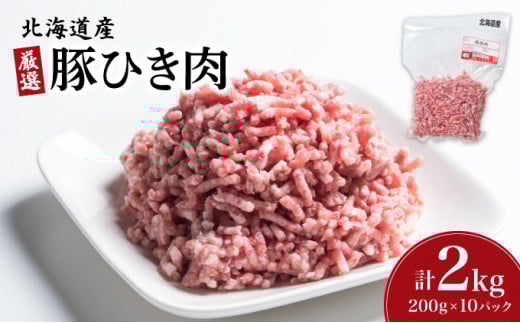 北海道産豚ひき肉2kg（200g×10パック） F21H-431