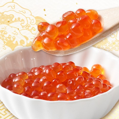 北海道とまりカブトサーモン　ハーフロイン1個(約110g)といくら醤油漬け(100g)セット【配送不可地域：離島】